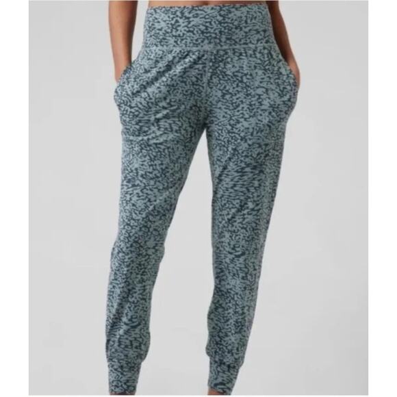 Athleta Blue Patterned Joggers, Size XS - Picture 1 of 6